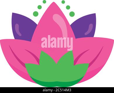 lotus Blume hindu Symbol flach Stil Symbol Vektor Illustration Design Stock Vektor