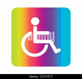 Handicap oder Rollstuhl Person Symbol, Vektor-Illustration Stock Vektor