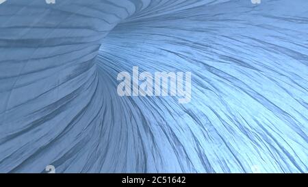 Blauer abstrakter Tunnelfluss Hintergrund - 3D-Illustration Stockfoto