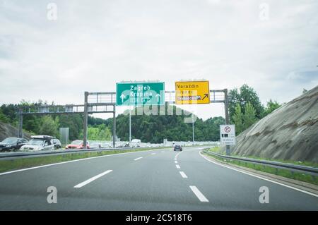 Gruskovje/Macelj Grenzübergang - Slowenien - Kroatien, SLO-HR, am 20. Juni 2020. (CTK Photo/Libor Sojka) Stockfoto