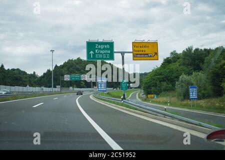 Gruskovje/Macelj Grenzübergang - Slowenien - Kroatien, SLO-HR, am 20. Juni 2020. (CTK Photo/Libor Sojka) Stockfoto