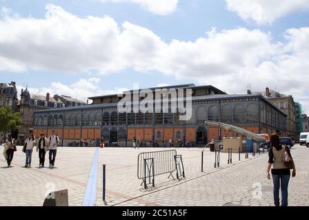 Les Halles Centrales de Limoges; der überdachte Lebensmittelmarkt in Limoges Stockfoto