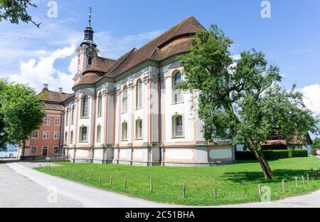 Birnau, BW / Deutschland - 20. Juni 2020: Blick auf den historischen Dom in Birnau am Bodensee in Süddeutschland Stockfoto