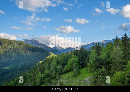 Blick auf das Tal de la Maurienne, französische Alpen Stockfoto