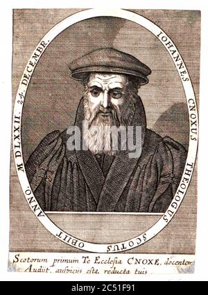 JOHN KNOX (c 1514-1572) Schottischer Theologe und Gründer der Presbyterianischen Kirche von Schottland. Stockfoto