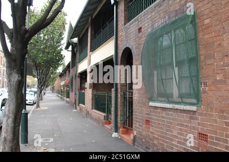 Öffentliche Wohnanlage in der Windmill Street, Millers Point. Stockfoto