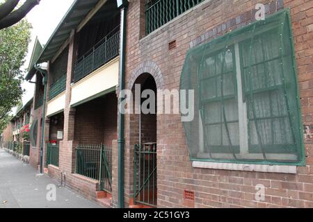 Öffentliche Wohnanlage in der Windmill Street, Millers Point. Stockfoto