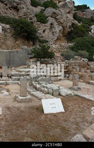 Archäologische Stätte von Heraion in der Nähe des Vouliagmenis Loutraki Sees Griechenland Stockfoto