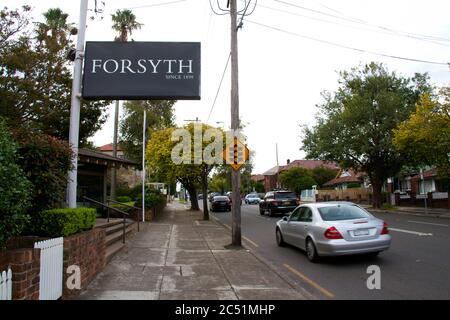 Forsyth Real Estate Büro in 236 Penshurst St, Willougby an Sydneys Nordufer. Stockfoto