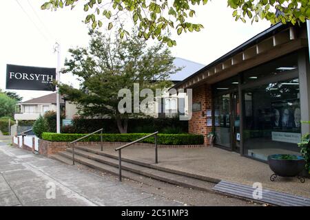 Forsyth Real Estate Büro in 236 Penshurst St, Willougby an Sydneys Nordufer. Stockfoto