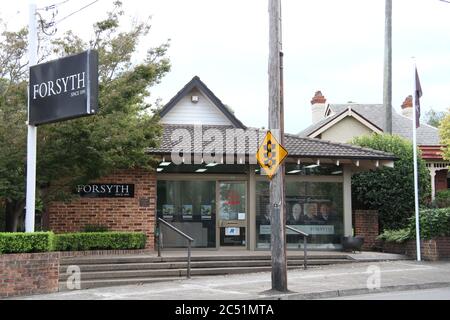 Forsyth Real Estate Büro in 236 Penshurst St, Willougby an Sydneys Nordufer. Stockfoto