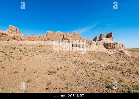 Zentralasien, Usbekistan die größten Ruinen Burgen des alten Khorezm – Ayaz - Kala Stockfoto
