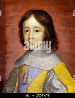 Wilhelm III. Von England, Prinz von Oranien, (1650-1702), als Kind, später König von England, Irland und Schottland, Porträtmalerei von Cornelius Johnson, 1657 Stockfoto