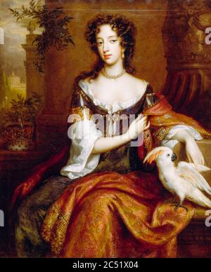 Maria von Modena (1658-1718), Königin Consort von England, Schottland und Irland, zweite Frau von James II und VII, Porträtmalerei von Willem Wissing, um 1685 Stockfoto