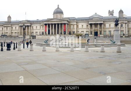 London, England, Großbritannien. Trafalgar Square zu Beginn der Coronavirus-Krise, März 2020 Stockfoto