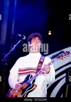 Oase live im Knepworth Park August 1996 Stockfoto