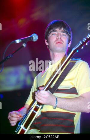 Oase live im Knepworth Park August 1996 Stockfoto