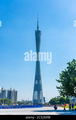 GUANGZHOU, CHINA, 18. NOVEMBER 2019: Der Canton Tower Stockfoto