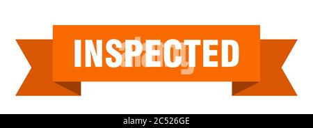 Inspiziertes Band. Inspiziertes isoliertes Bandschild. Inspiziertes Banner Stock Vektor