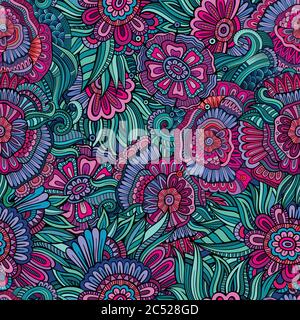 Vektor nahtlose abstrakte Blumen Muster. Stock Vektor