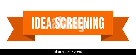 Idee Screening Band. Idee Screening isolierte Band Zeichen. Idee Screening Banner Stock Vektor