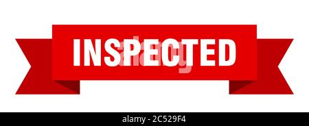Inspiziertes Band. Inspiziertes isoliertes Bandschild. Inspiziertes Banner Stock Vektor