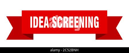 Idee Screening Band. Idee Screening isolierte Band Zeichen. Idee Screening Banner Stock Vektor