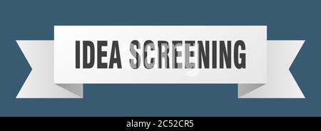 Idee Screening Band. Idee Screening isolierte Band Zeichen. Idee Screening Banner Stock Vektor