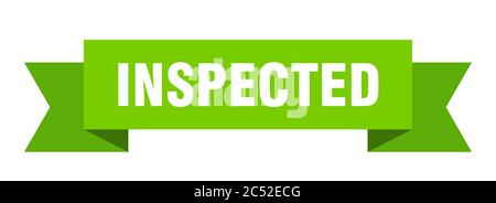 Inspiziertes Band. Inspiziertes isoliertes Bandschild. Inspiziertes Banner Stock Vektor