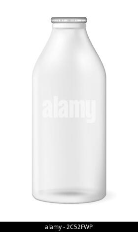 Flasche für Milch, Saft oder etwas anderes, auf weißem Hintergrund. Realistische Vektordarstellung Stock Vektor