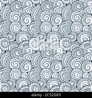 Vektor Spirale dekoratives Muster Kritzeleien Stock Vektor