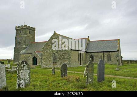 St. Materiana Kirche, Tintagel. Stockfoto