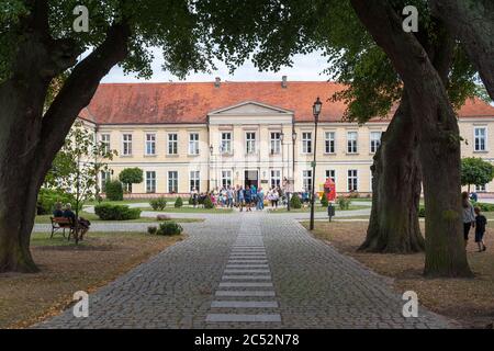 Palast in Trzebiatów, Woiwodschaft Westpommern, Polen Stockfoto