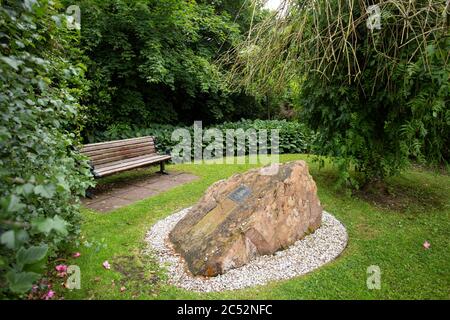 Denkmal für die Lockerbie-Katastrophe, Pan am Flug 103, in Sherwood Crescent, Lockerbie, Schottland, Großbritannien Stockfoto