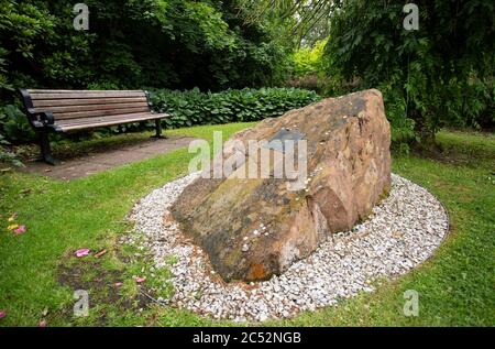 Denkmal für die Lockerbie-Katastrophe, Pan am Flug 103, in Sherwood Crescent, Lockerbie, Schottland, Großbritannien Stockfoto