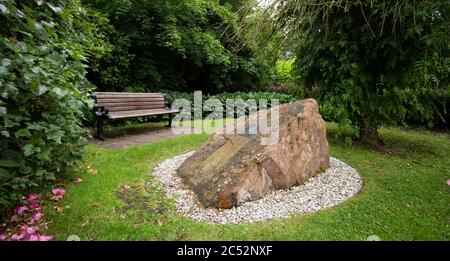 Denkmal für die Lockerbie-Katastrophe, Pan am Flug 103, in Sherwood Crescent, Lockerbie, Schottland, Großbritannien Stockfoto