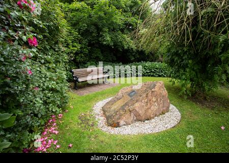 Denkmal für die Lockerbie-Katastrophe, Pan am Flug 103, in Sherwood Crescent, Lockerbie, Schottland, Großbritannien Stockfoto