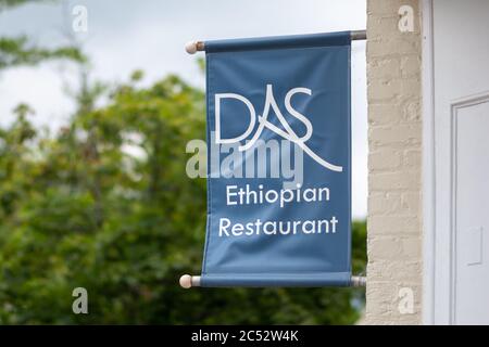 Washington, DC / USA - Juni 20 2020: DAS Ethiopian Restaurant in Georgetown. Stockfoto