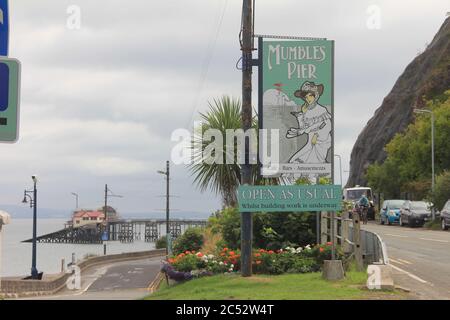 Murmbles Pier in Swansea Bay, Wales. Stockfoto