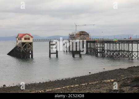 Murmbles Pier in Swansea Bay, Wales. Stockfoto