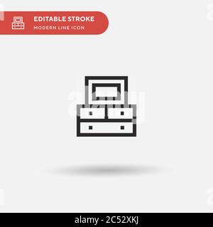 Einfaches Vektorsymbol für Ablage. Illustration Symbol Design Vorlage für Web mobile UI Element. Perfekte Farbe modernes Piktogramm auf bearbeitbaren Strich. Kabinensymbole für Ihr Geschäftsprojekt Stock Vektor