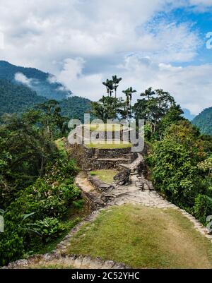Die verlorene Stadt oder Ciudad Perdida von Kolumbien, Südamerika Stockfoto