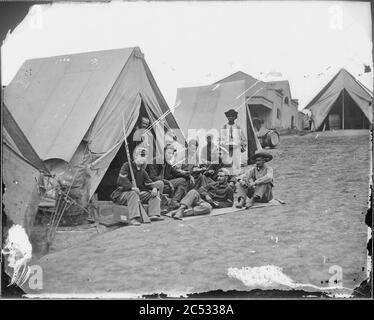 Lager Der Infanterie. 71. New York Infanterie in Camp Douglas, 1861. (3996068992). Stockfoto