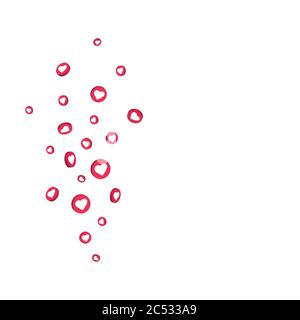 Wie Symbole fliegen auf weißem Hintergrund. Zusammensetzung der Elemente sozialer Medien. Grenze für die Benachrichtigung des Zählers. Soziale Netzwerke. Kommentarsymbol. Vektor Stock Vektor