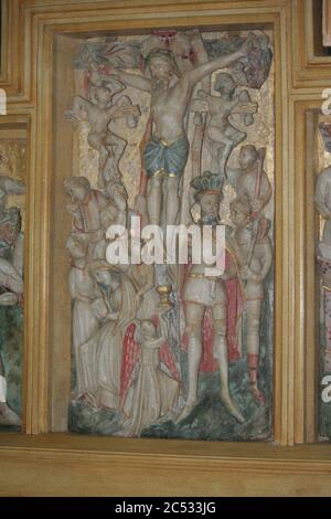 Intérieur abbatiale du Mont-Saint-Michel-2009-10-30 051. Stockfoto