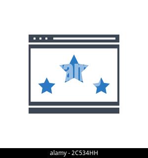 Website Ranking Vektor Glyph Symbol Stock Vektor