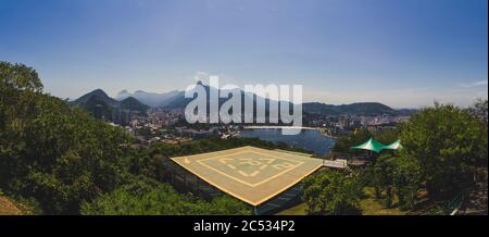 Hubschrauberlandeplatz in der Stadt Rio de Janeiro Stockfoto