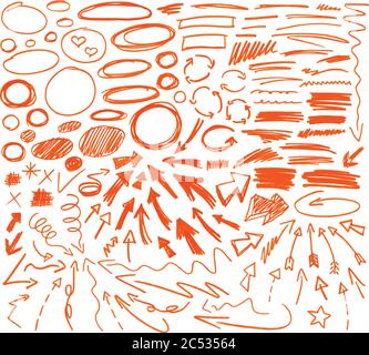 Satz von grafischen Schildern. Vektorgrafik. Stock Vektor