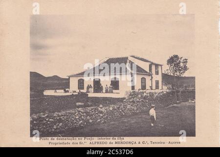 Indústria de Lacticios da ilha Terceira, 5, Arquivo de Villa Maria, Angra do Heroísmo, ilha Terceira, Açores. Stockfoto