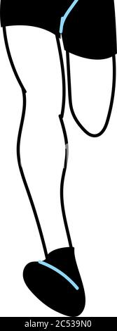 Beine laufen Design, Marathon Athlet Training und Fitness-Thema Vektor-Illustration Stock Vektor